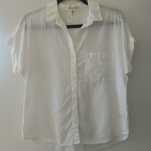 Cloth & Stone White Short Sleeve Shirt